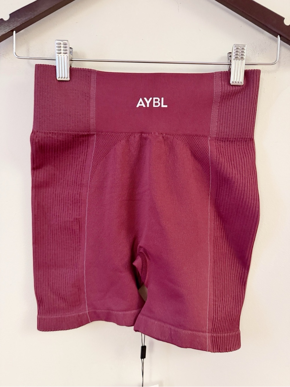 AYBL Reflex High-Waist Seamless Bike Shorts in Plum Size Medium NEW - Picture 7 of 11